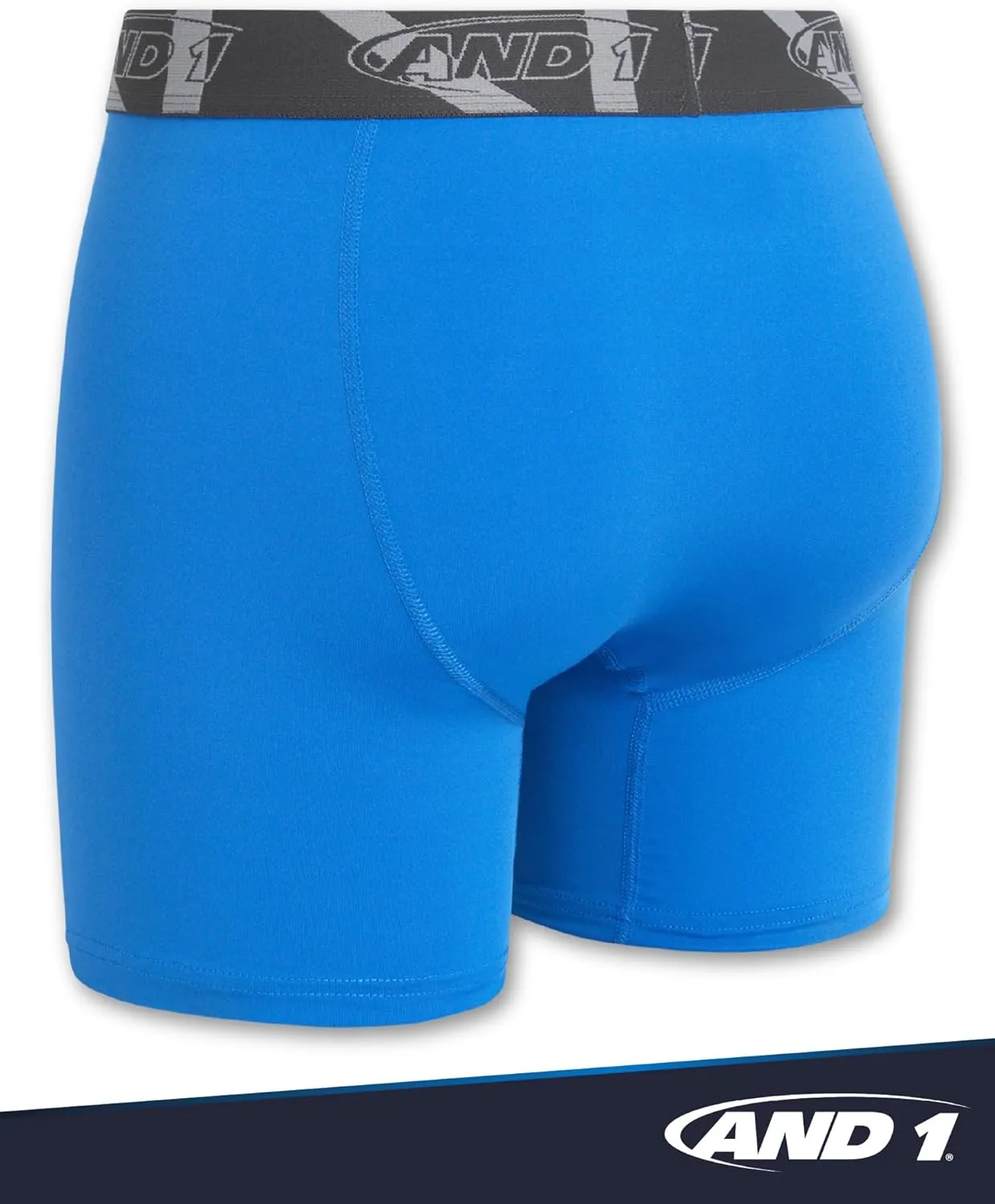 AND1 Mens Boxer Briefs - 6 Pack Stretch Performance Mens Underwear Boxers with Functional Fly Pouch (Sizes: S-3XL)