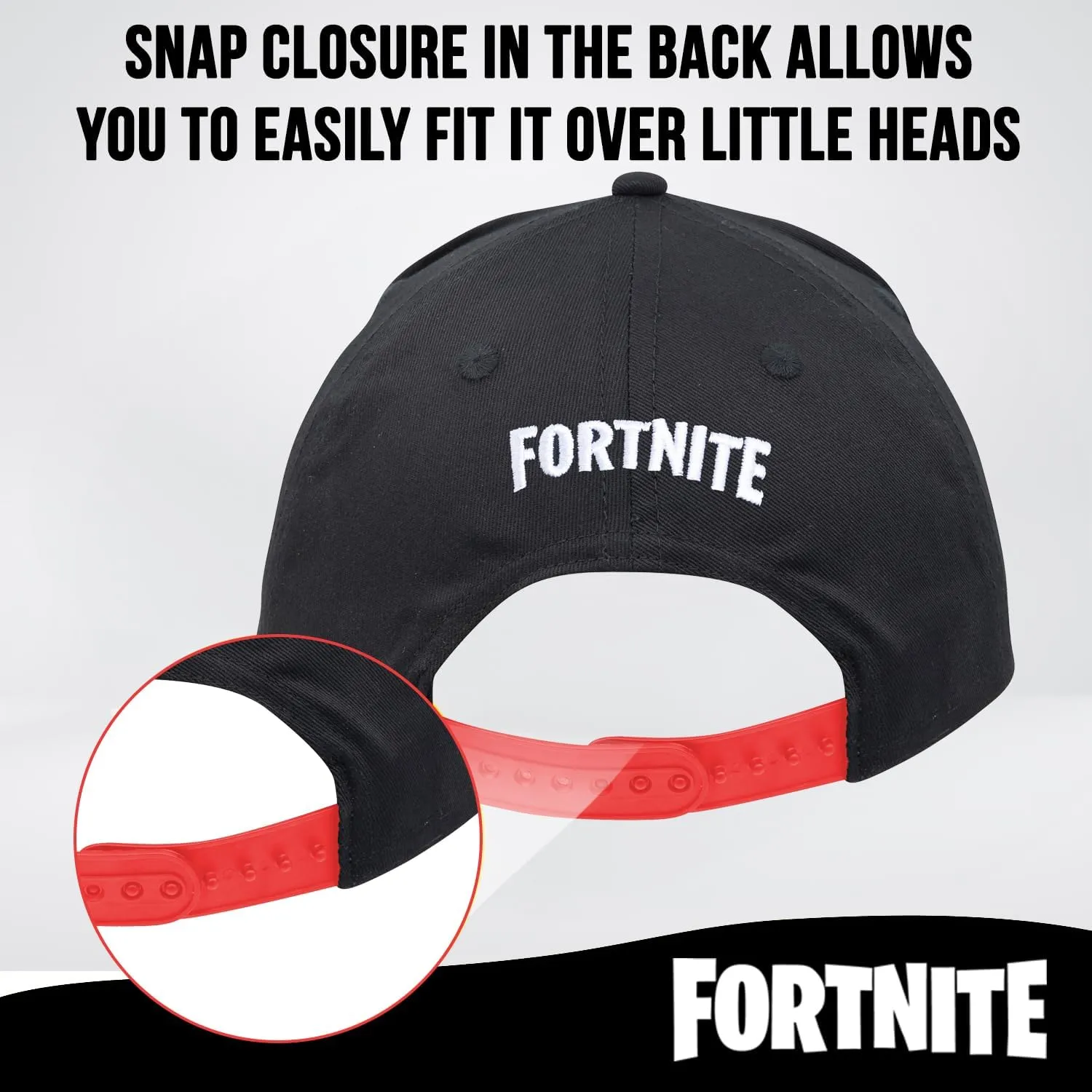 FORTNITE Baseball Cap for Boys, Quality Made Boys Hat and Fitted Cap, Flatbrim Baseball Hat with Sleek Design