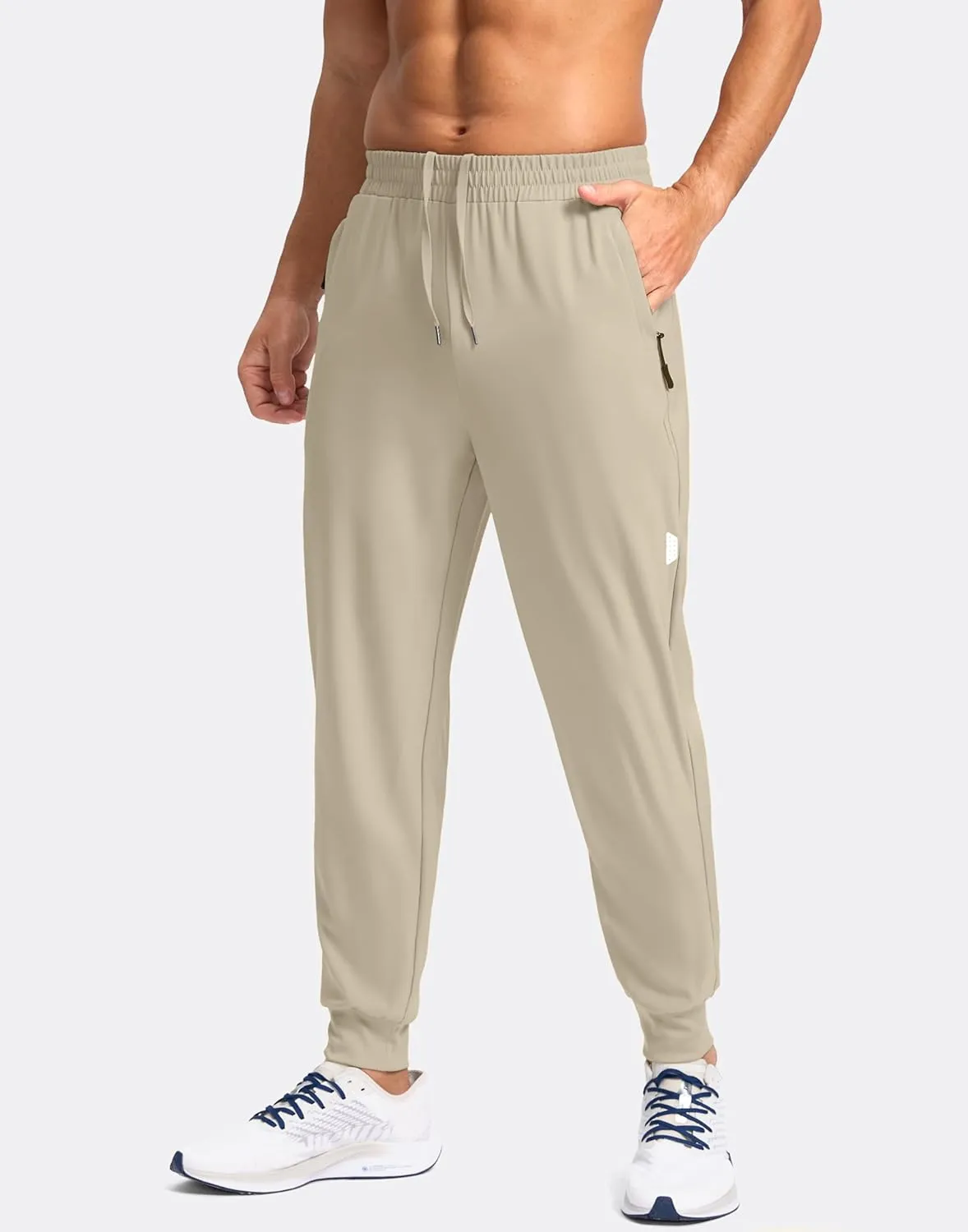 G Gradual Men's Joggers with Zipper Pockets Lightweight Athletic Workout Pants Quick Dry Sweatpants for Men Running Hiking
