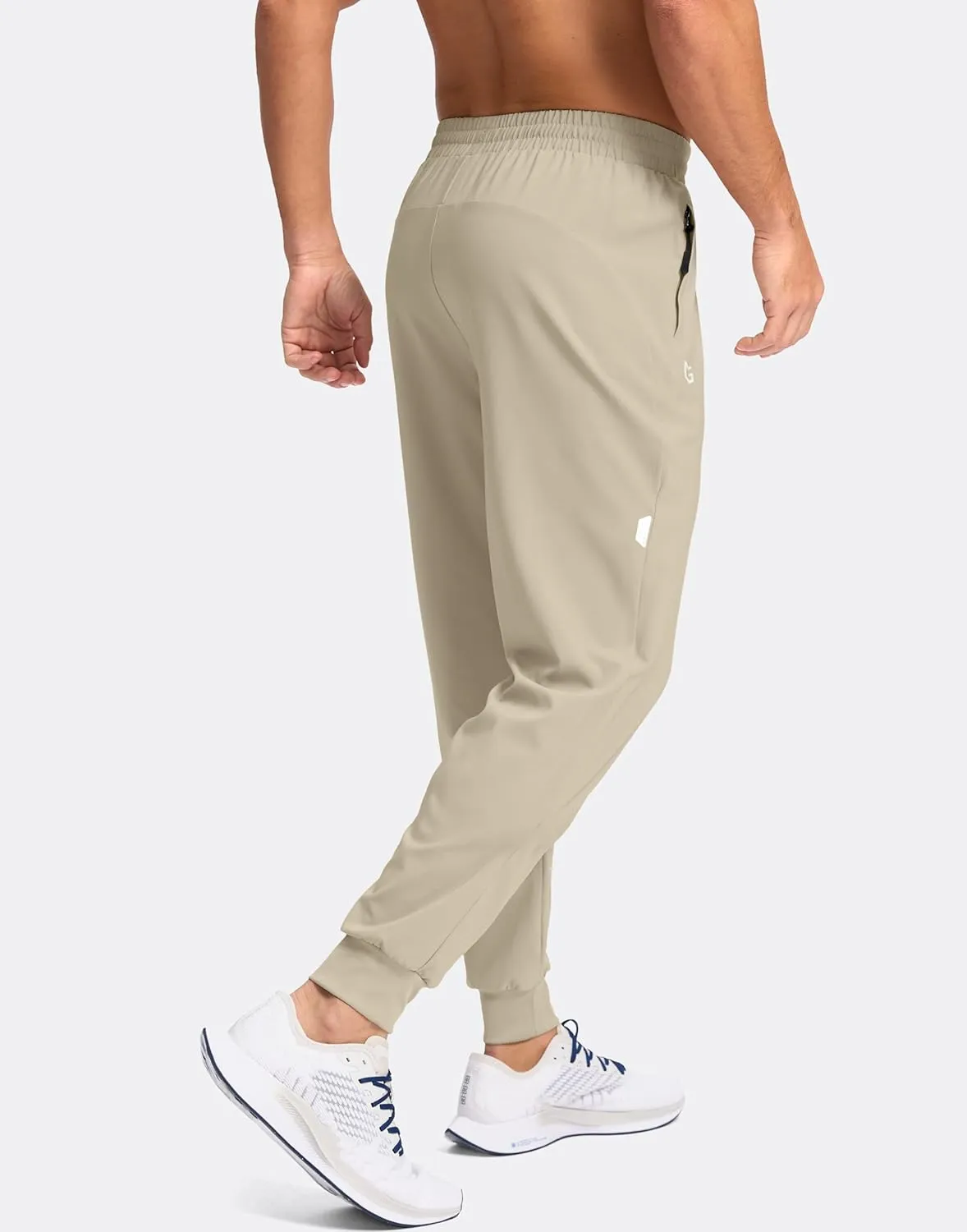 G Gradual Men's Joggers with Zipper Pockets Lightweight Athletic Workout Pants Quick Dry Sweatpants for Men Running Hiking