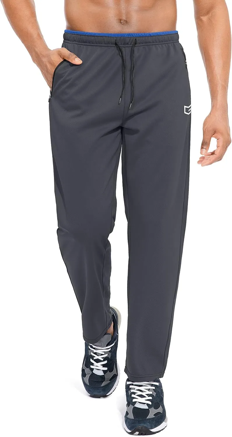 G Gradual Men's Sweatpants Mesh Lightweight with Zip Pockets Breathable Quick Dry Athletic Pants for Workout Running