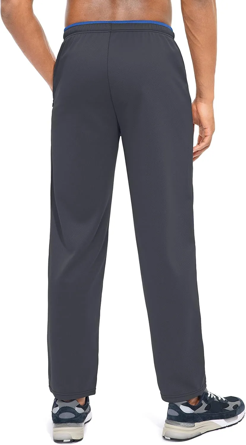 G Gradual Men's Sweatpants Mesh Lightweight with Zip Pockets Breathable Quick Dry Athletic Pants for Workout Running