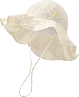 HONGTEYA Baby Sun Hat Toddler Girl Beach Hat Adjustable Outdoor Summer Hat UPF 50  Sun Protection Wide Brim Infant Kids