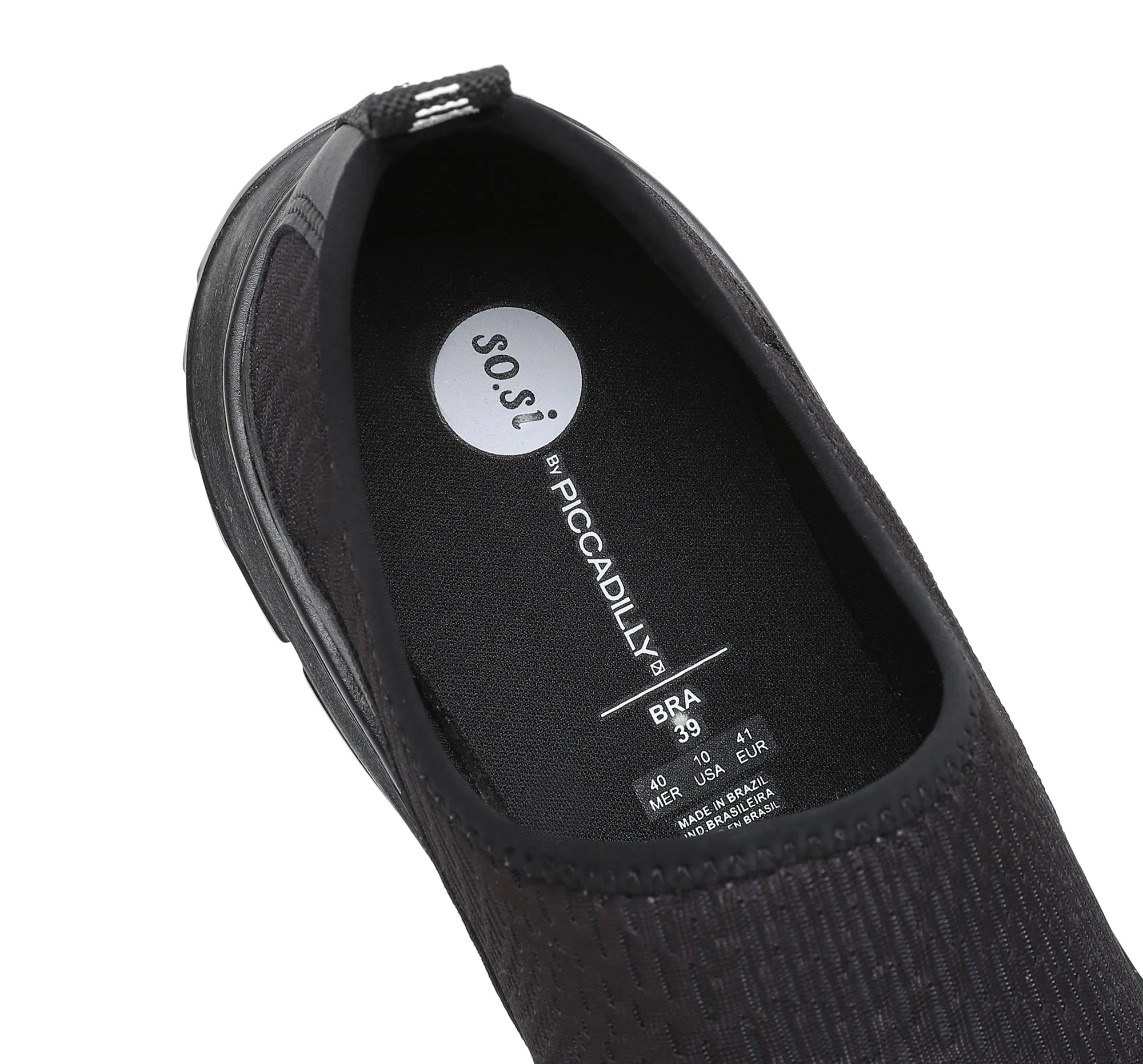 "BreezeLite: Slip-On Sneakers - Black (S019001)