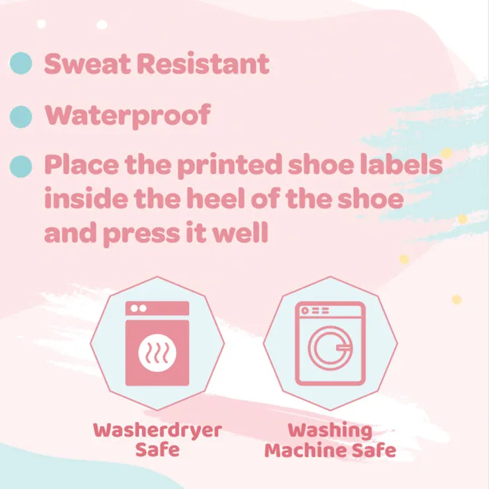 Shoe Labels Pack - Solid Blue
