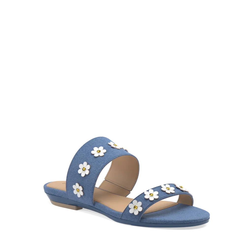 The Slide - Blue Denim Daisy - FINAL SALE