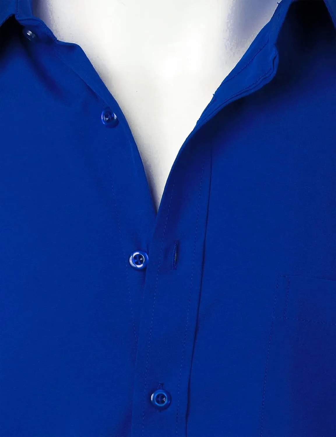 ZEROYAA Men's Regular Fit Dress Shirt Solid Wrinkle-Free Long Sleeve Casual Business Button Up Shirts with Pocket